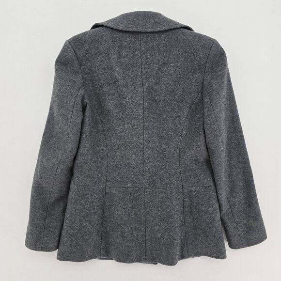 Banana Republic Women's Italian Wool Pea Coat Gray S - Picture 2 of 7